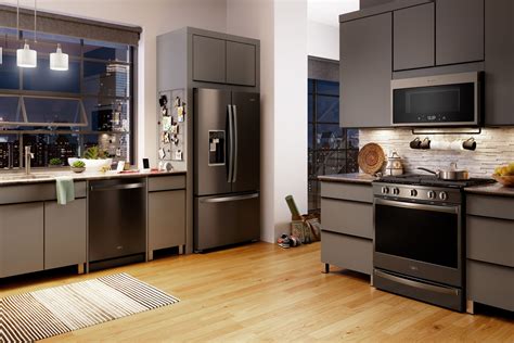 kitchen cabinet colors for stainless steel appliances|stainless steel cabinet color schemes.